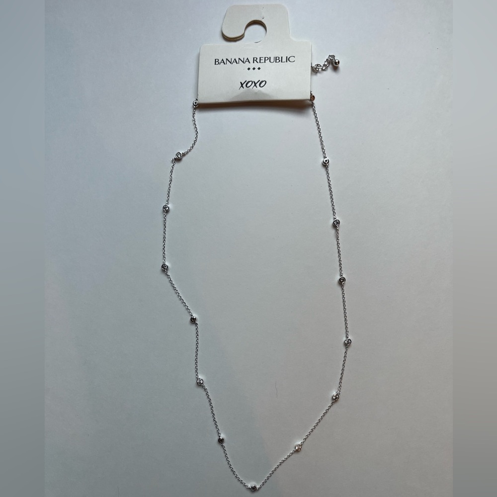Banana Republic Delicate Silver Beaded Necklace